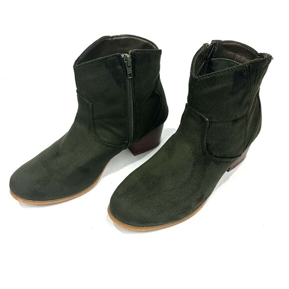 Modern Rush Womens Faux Suede Heel Ankle Booties Sz 8.5 - Picture 5 of 11